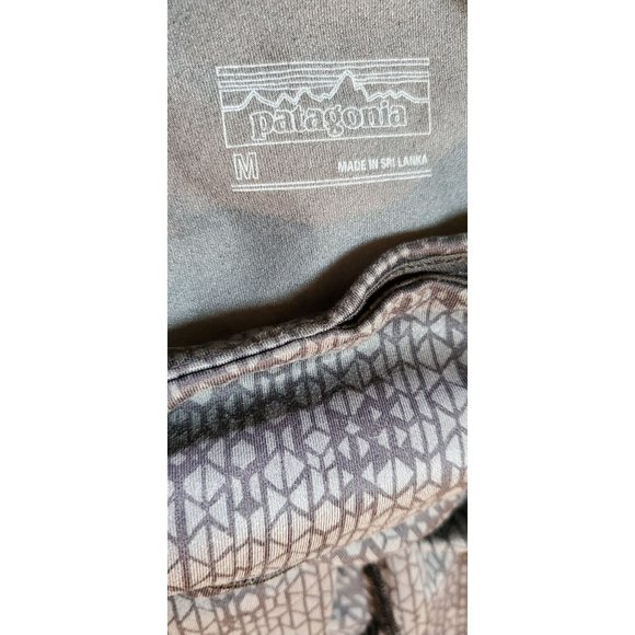 Patagonia Worn Wear Women's Black Grey Geometric Print Centered Crop Pants - Picture 5 of 5